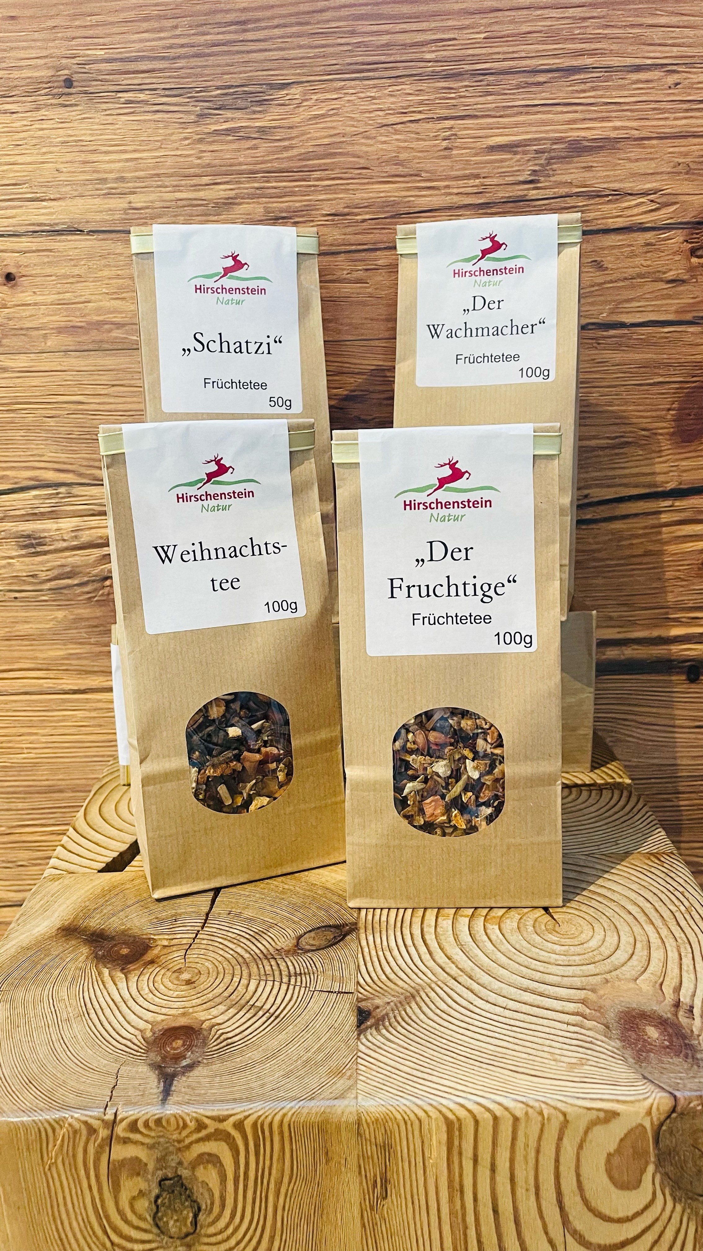Teesorten von Hirschenstein Natur. Foto: Kulinarisches Schaufenster.