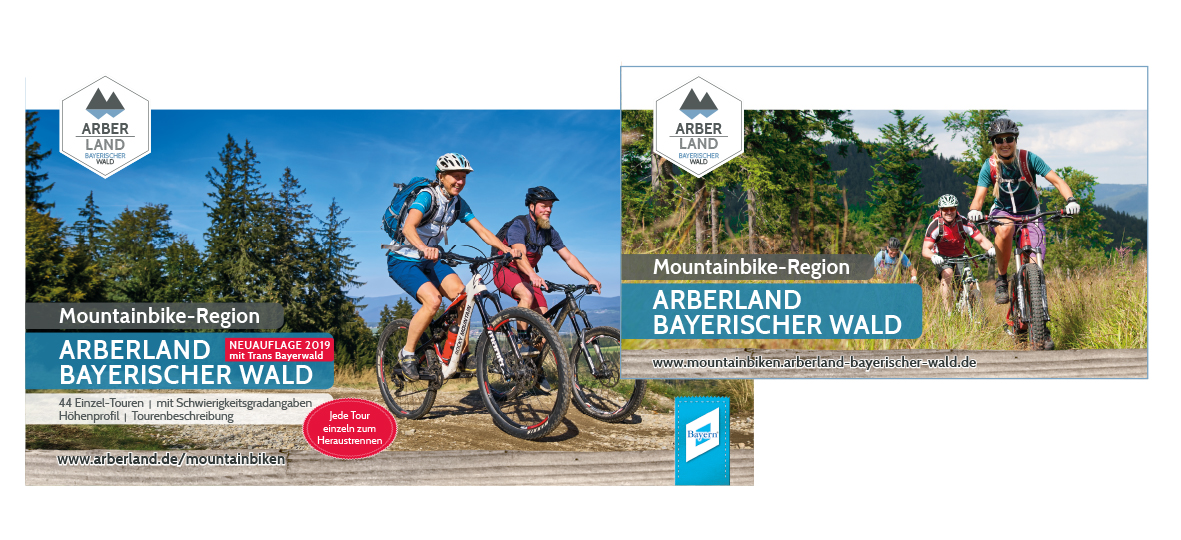 Mountainbike-Tourenbuch und Mountainbike-Karte ARBERLAND im Set. Foto: ARBERLAND REGio GmbH.