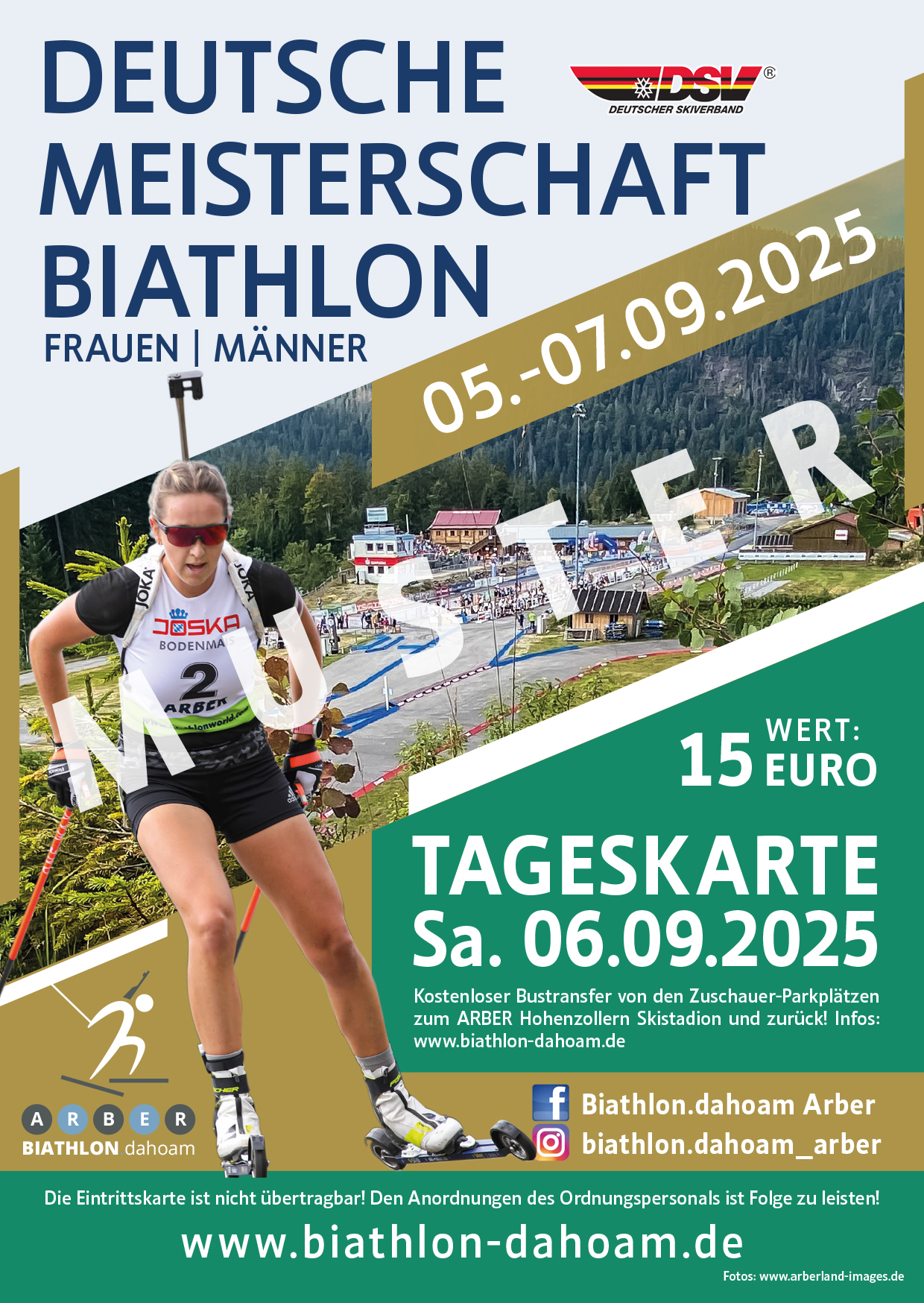 Eintrittskarte Deutsche Meisterschaft Biathlon 06.09.2025