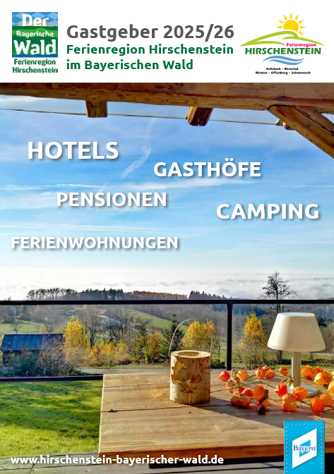 Gastgeberverzeichnis Ferienregion Hirschenstein. Foto: Tourist-Information Achslach.