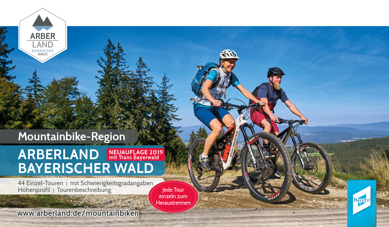 Tourenbuch Mountainbike-Region ARBERLAND BAYERISCHER WALD. Foto: ARBERLAND REGio GmbH.