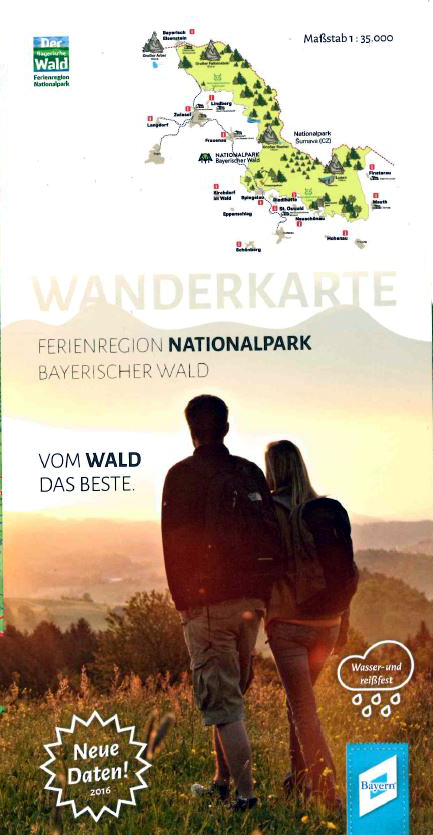 Wanderkarte der Ferienregion Nationalpark Bayerischer Wald. Foto: Ferienregion Nationalpark Bayerischer Wald.