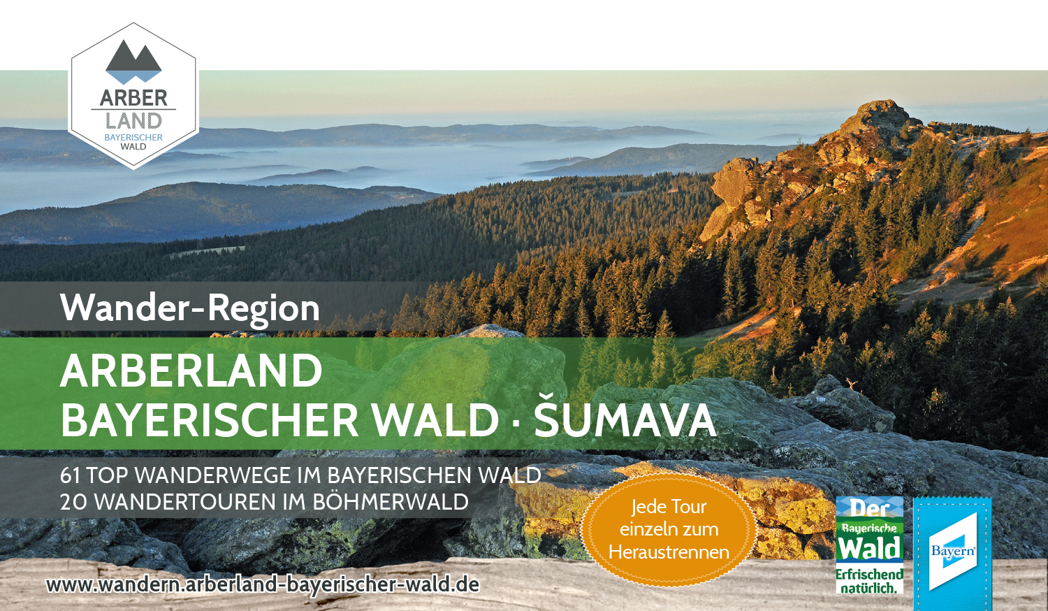 WANDERREGION ARBERLAND BAYERISCHER WALD - ŠUMAVA. Foto: ARBERLAND REGio GmbH.