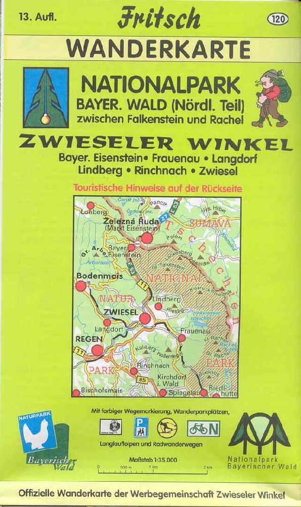 Wanderkarte Zwieseler Winkel. Foto: Fritsch