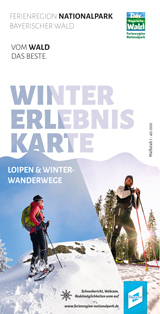 Wintererlebniskarte der Ferienregion Nationalpark Bayerischer Wald mit Loipen und Winterwanderwegen. Foto: Ferienregion Nationalpark Bayerischer Wald. Wintererlebniskarte der Ferienregion Nationalpark Bayerischer Wald mit Loipen und Winterwanderwegen. Foto: Ferienregion Nationalpark Bayerischer Wald.