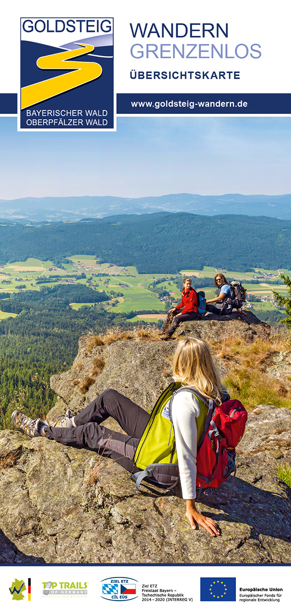 Goldsteig Wandern Übersichtskarte. Foto: Tourismusverband Ostbayern e.V.