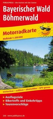 Motorradkarte Bayerischer Wald - Böhmerwald. Foto: Publicpress.