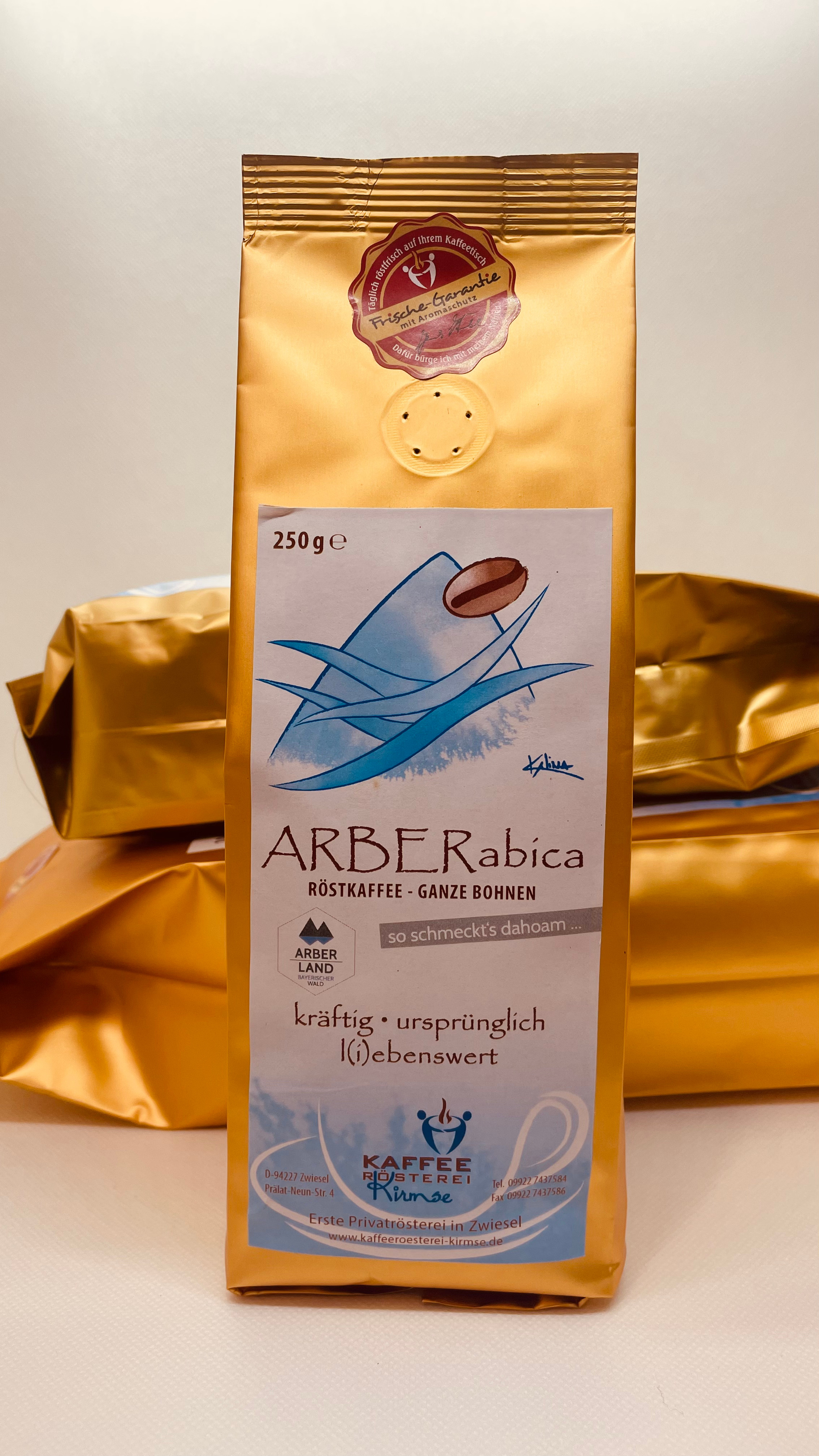 ARBERabica Ganze Bohne - 250g. Foto: ARBERLAND REGio GmbH.